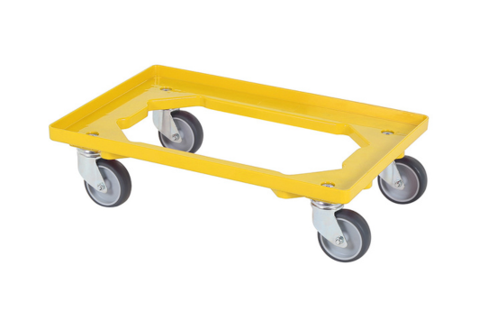 Gelber Rollwagen aus ABS Transoplast