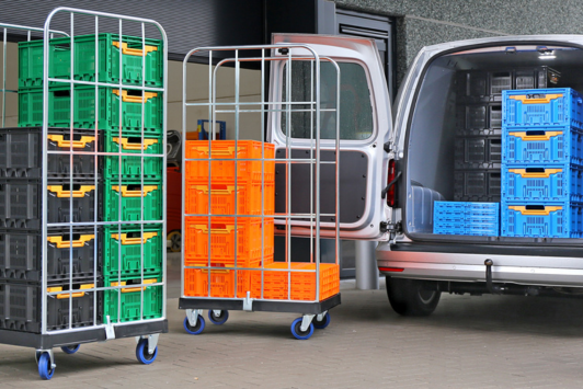 Klappbehälter, Klappkisten, Faltkisten Transoplast